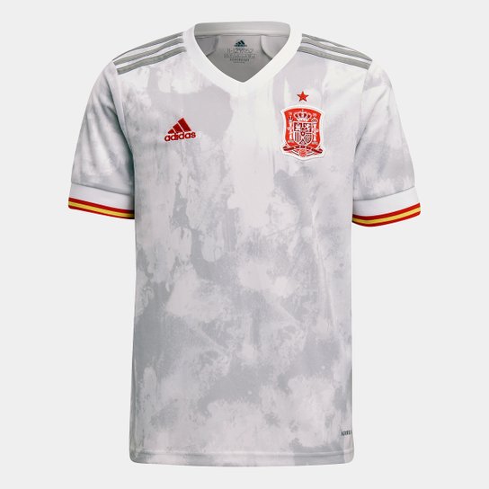 Camisa Seleção Espanha Away Home 20/21 s/nº Torcedor Adidas - Branco Menor preço em Camisa Seleção Espanha Away Home 20/21 s/nº Torcedor Adidas - Branco