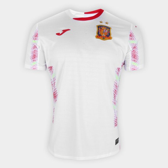 Camisa Seleção Espanha Futsal Away 20/21 s/n° Torcedor Joma Masculina - Branco Menor preço em Camisa Seleção Espanha Futsal Away 20/21 s/n° Torcedor Joma Masculina - Branco