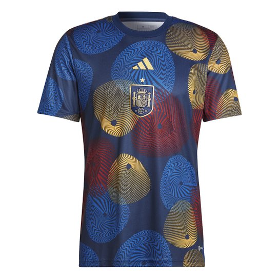 Camisa Seleção Espanha Pré-jogo 22/23 Adidas Masculina - Vermelho+Amarelo é ruim? Camisa Seleção Espanha Pré-jogo 22/23 Adidas Masculina - Vermelho+Amarelo é boa?