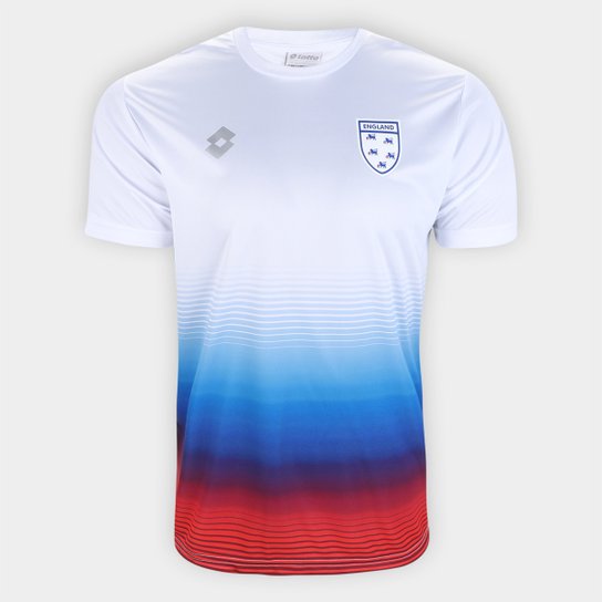 Camisa Seleção Inglaterra Lotto Masculina - Branco Menor preço em Camisa Seleção Inglaterra Lotto Masculina - Branco