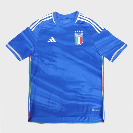 Camisa Seleção Itália Infantil Home 23/24 s/n° Torcedor Adidas Masculina - Azul Menor preço em Camisa Seleção Itália Infantil Home 23/24 s/n° Torcedor Adidas Masculina - Azul