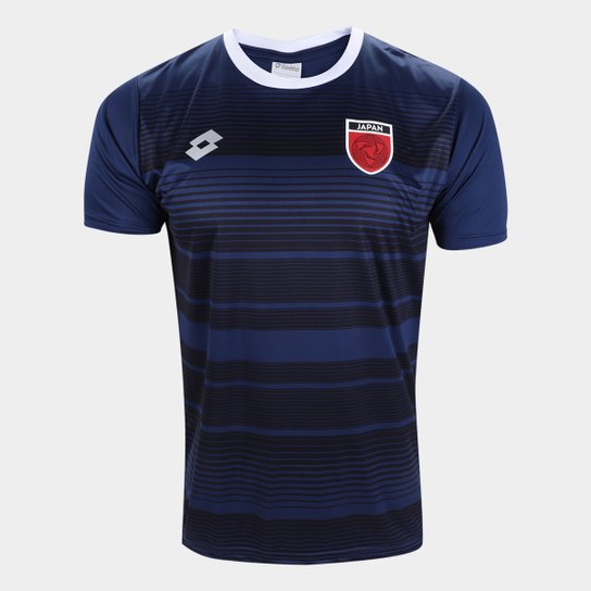 Camisa Seleção Japão Lotto Masculina - Marinho Menor preço em Camisa Seleção Japão Lotto Masculina - Marinho