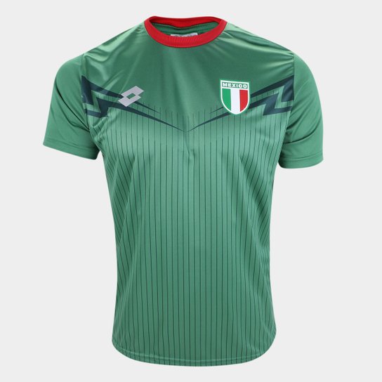 Camisa Seleção México Lotto Masculina - Verde Menor preço em Camisa Seleção México Lotto Masculina - Verde
