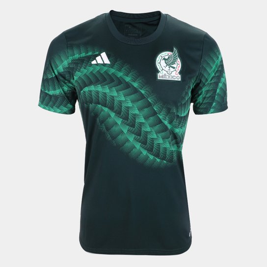 Camisa Seleção México Pré-Jogo 22/23 Adidas Masculina - Cinza+Verde Menor preço em Camisa Seleção México Pré-Jogo 22/23 Adidas Masculina - Cinza+Verde
