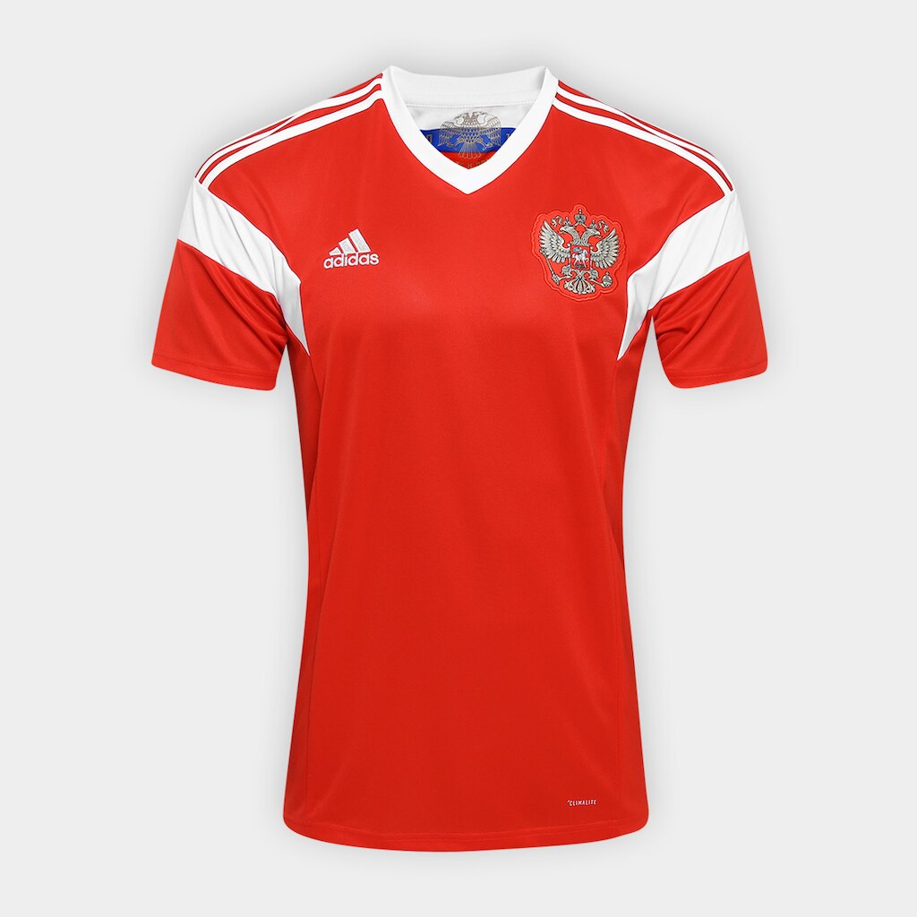 Camisa Seleção Rússia Home 2018 s/n°Torcedor Adidas Masculina