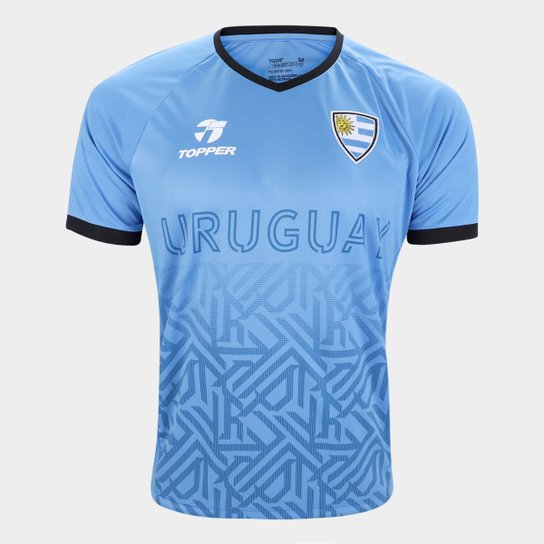 Camisa Seleção Uruguai Topper Masculina - Azul Menor preço em Camisa Seleção Uruguai Topper Masculina - Azul