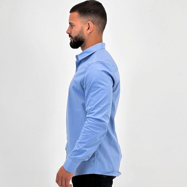 Camisa Sibra Manga Longa Slim Masculina