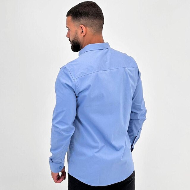 Camisa Sibra Manga Longa Slim Masculina