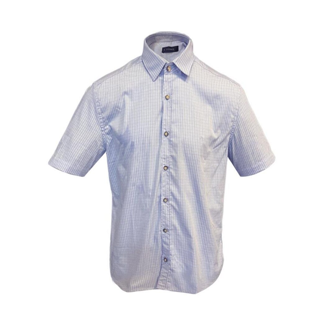 Camisa Slim Aramis Tricoline Micro Xadrez Azul