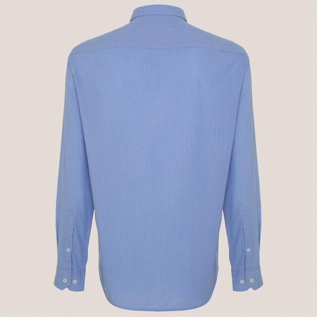 Camisa Slim Dudalina Listrada Slub Masculino