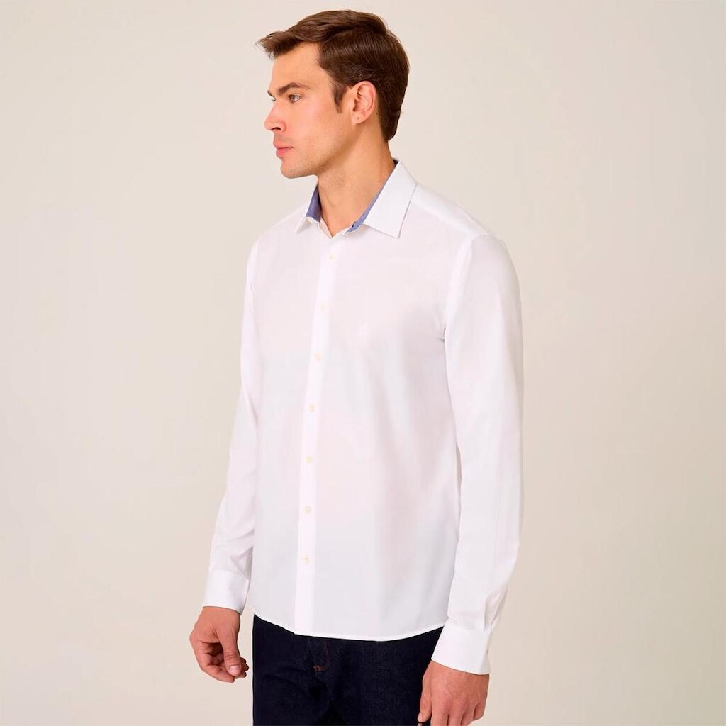 Camisa Slim Dudalina Trico Lisa Masculino