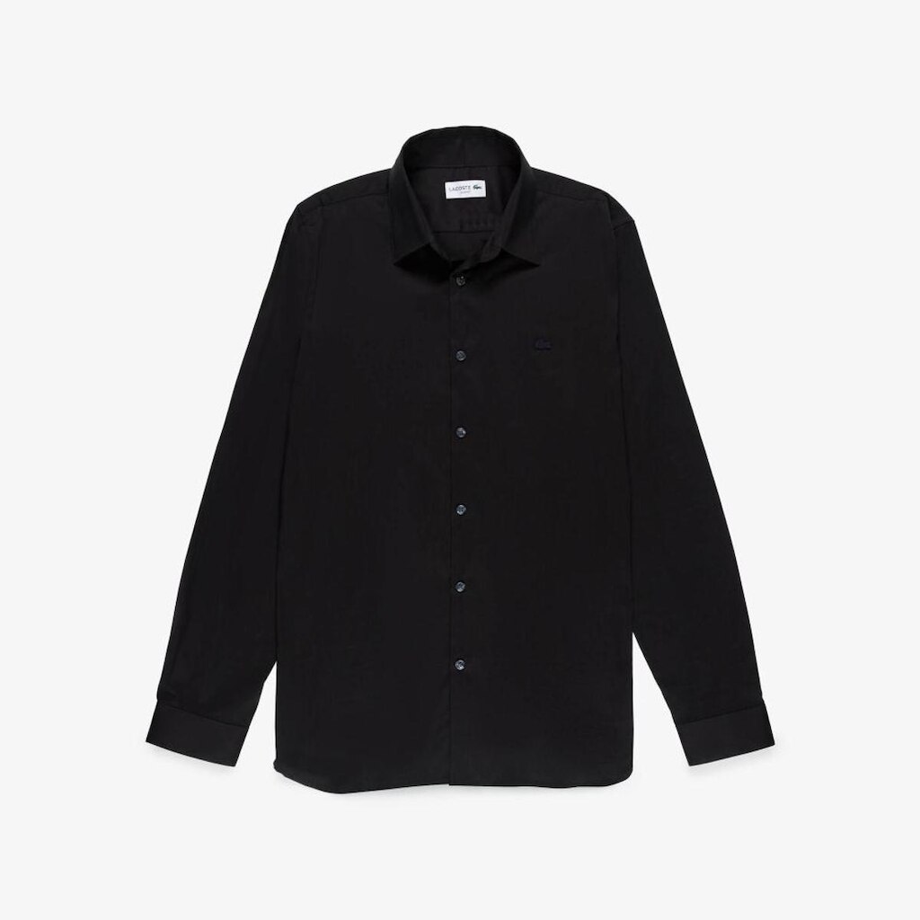 Camisa Slim Fit em Popeline Stretch Lacoste Masculina