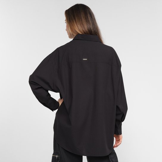 Camisa Social Colcci Oversized Manga Longa Feminina