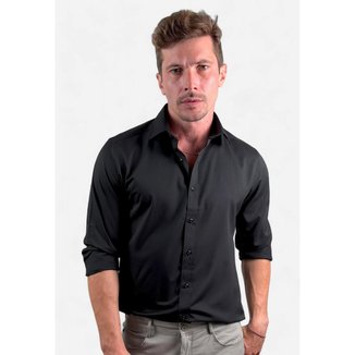Camisa Social Fibra de Bambu La'Oase Slim Manga Longa Masculino
