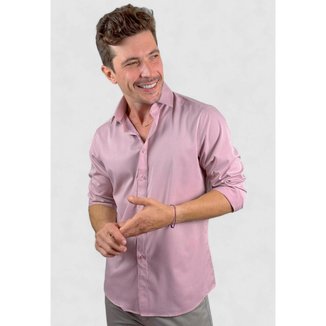 Camisa Social Fibra de Bambu La'Oase Slim Manga Longa Masculino