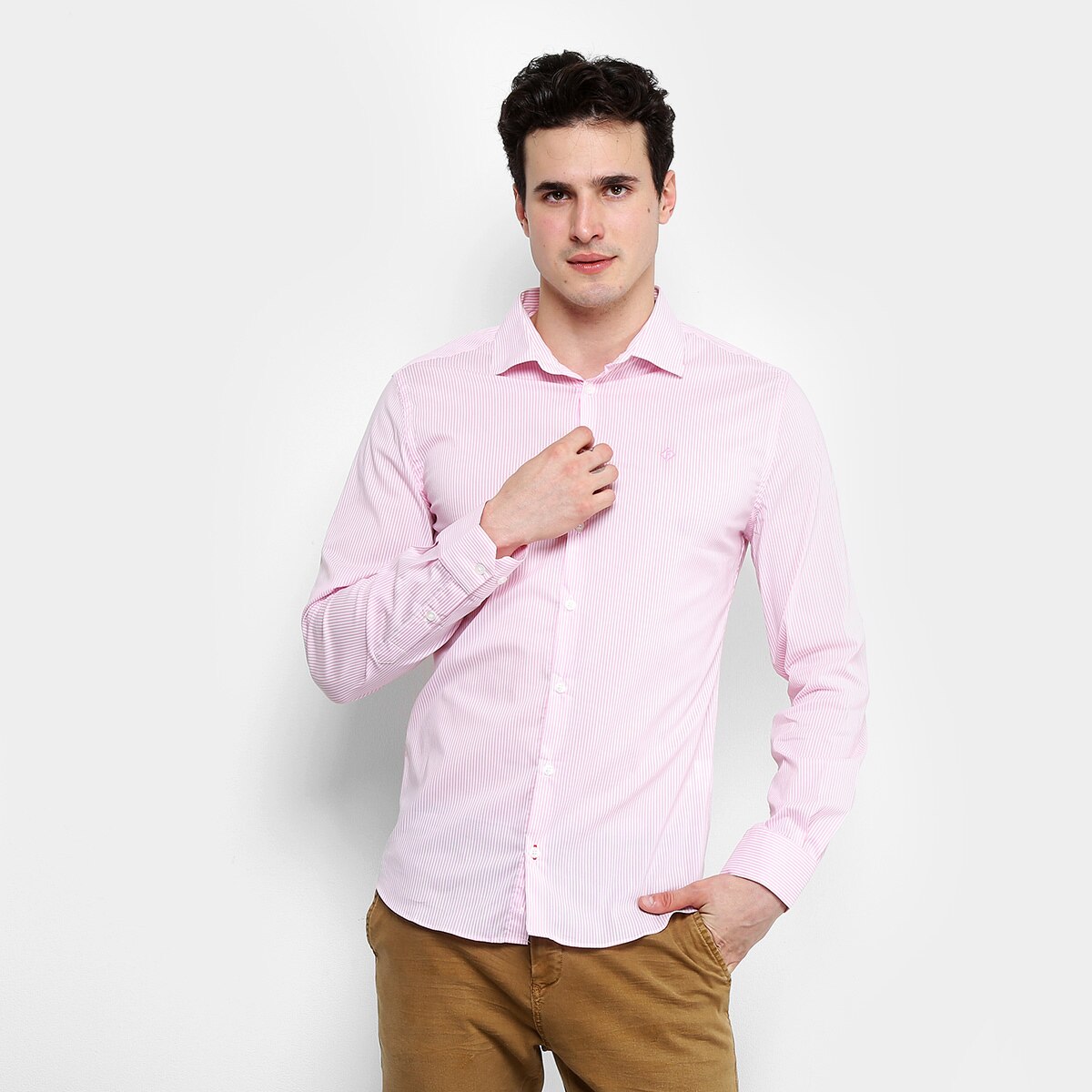 camisa social forum manga longa