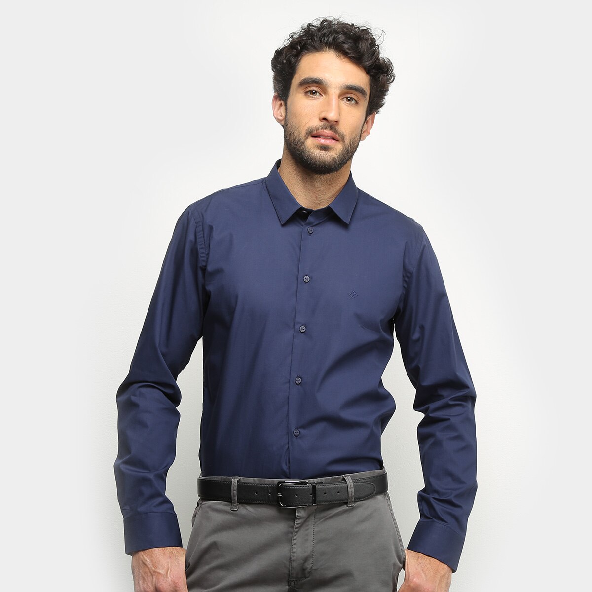 camisa social forum manga longa