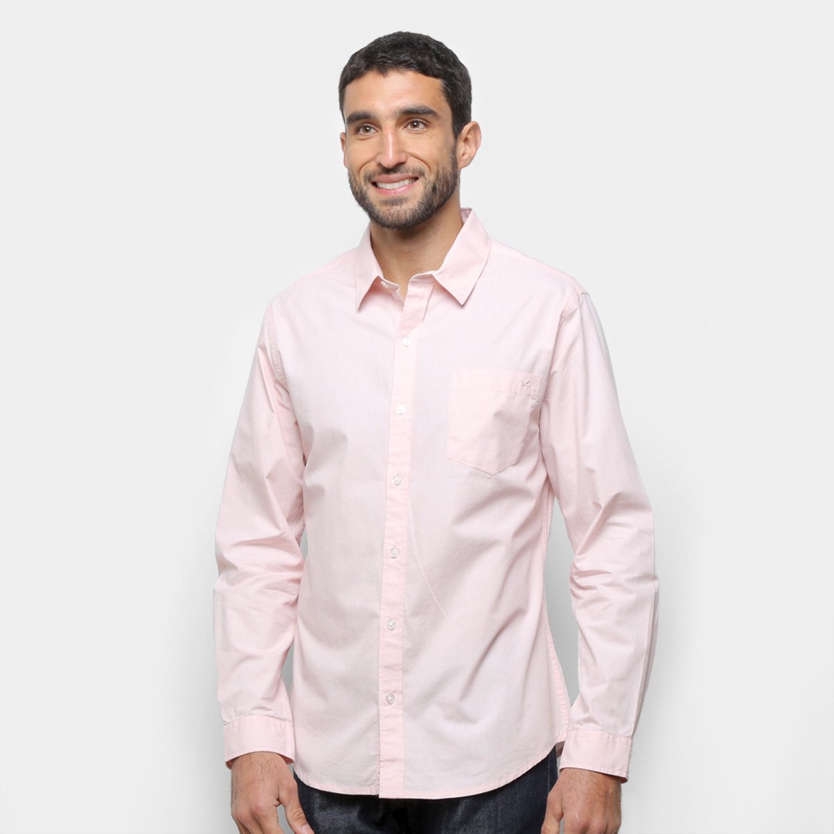 Camisa Social Manga Longa Hering Masculina Menor preço em Camisa Social Manga Longa Hering Masculina