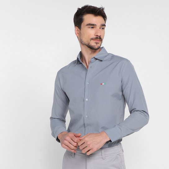 Camisa Social Manga Longa Milano Masculina - Cinza é ruim? Camisa Social Manga Longa Milano Masculina - Cinza é boa?