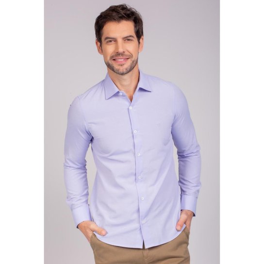 Camisa Social Manga Longa Slim Passa Fácil Lilás - Lilás é ruim? Camisa Social Manga Longa Slim Passa Fácil Lilás - Lilás é boa?