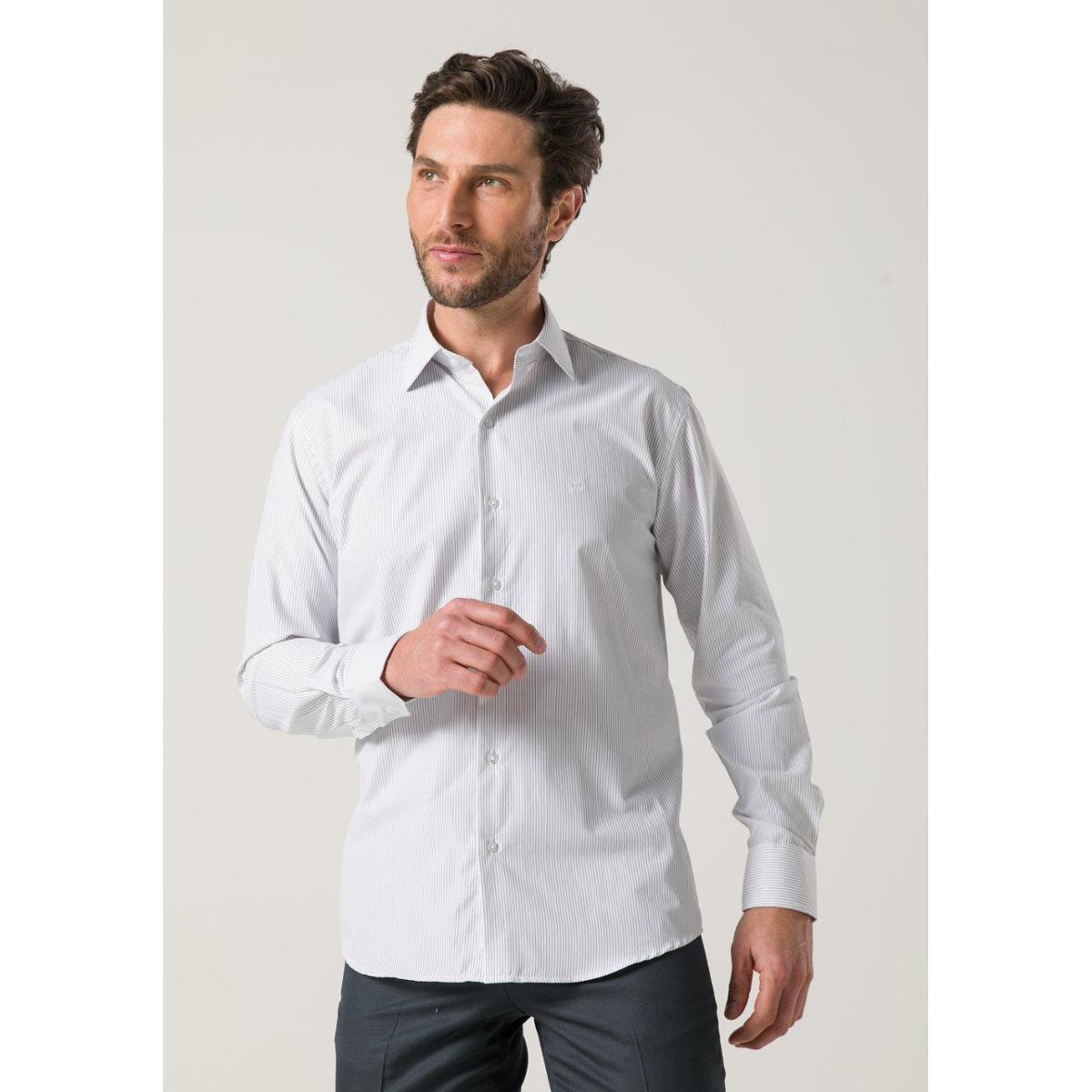 camisa social manga longa branca