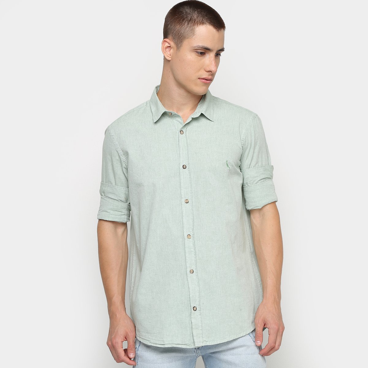 camisa reserva chambray