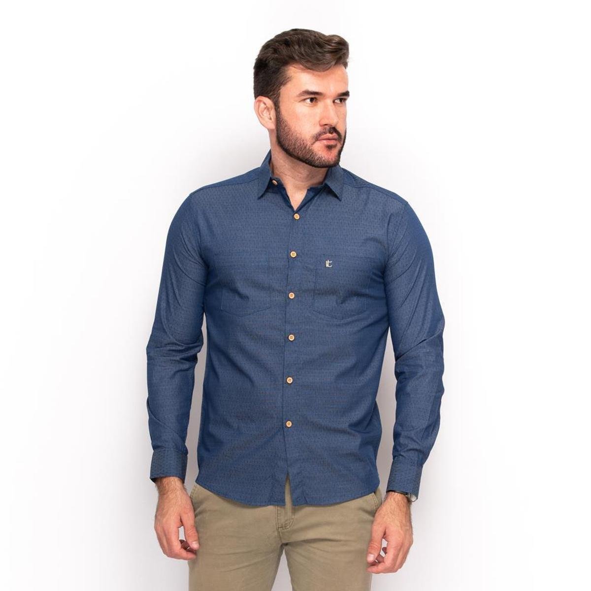 camisa slim casual