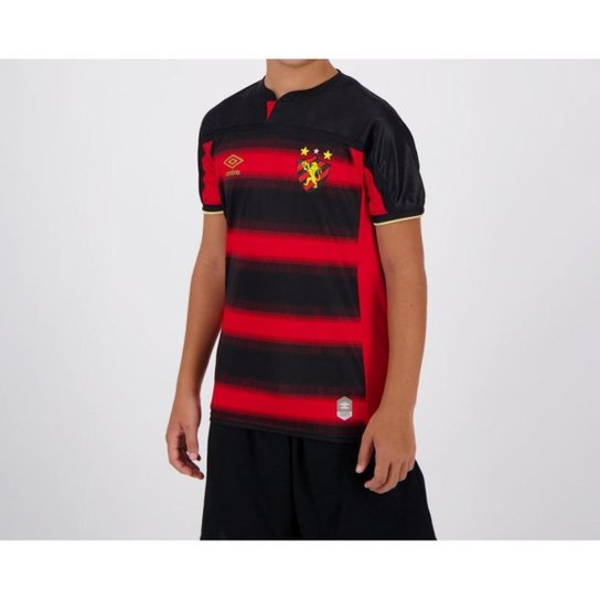 Camisa Sport Recife 2020 Umbro Juvenil - Preto+Vermelho Menor preço em Camisa Sport Recife 2020 Umbro Juvenil - Preto+Vermelho