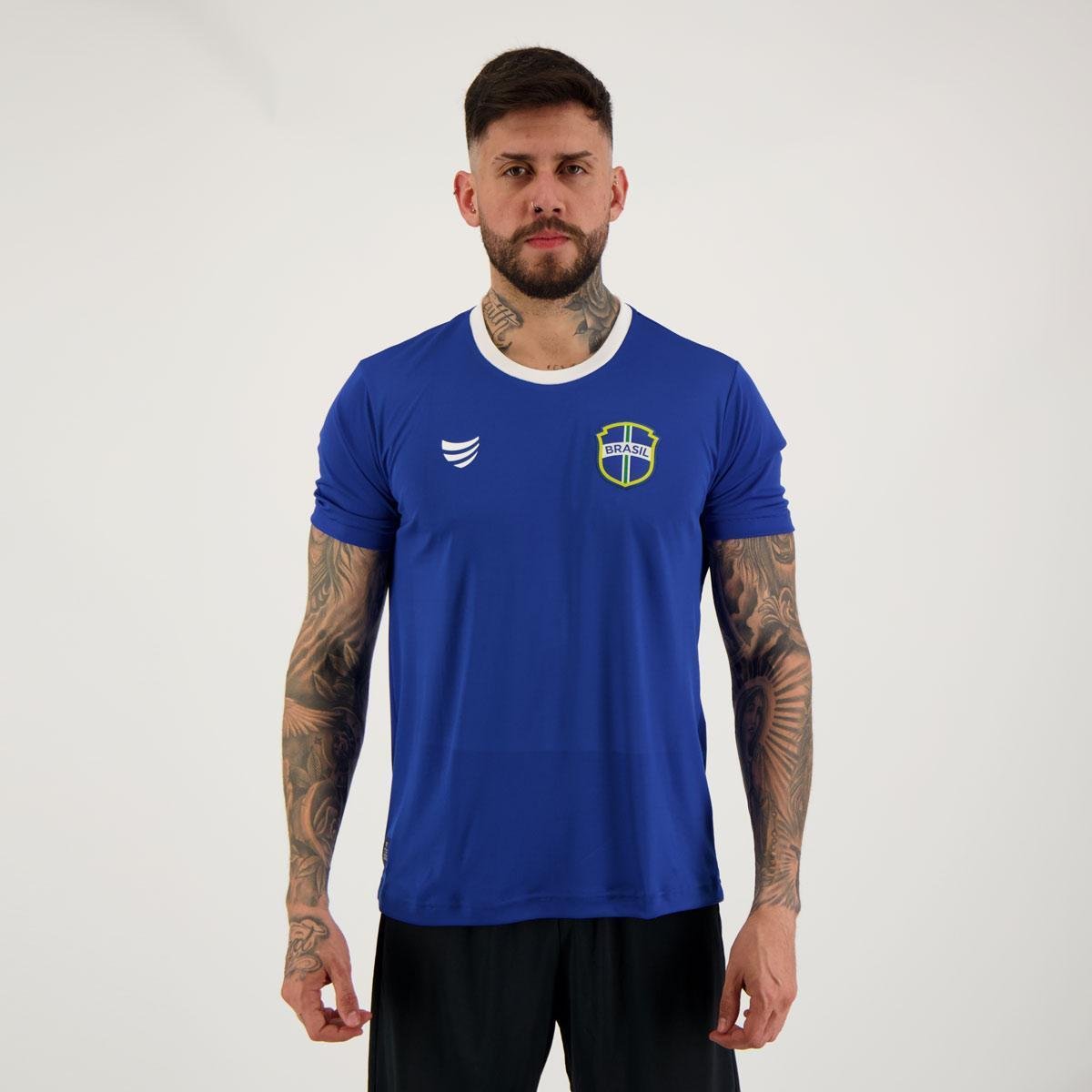 Camisa Super Bolla Copa Bronze Brasil Azul Menor preço em Camisa Super Bolla Copa Bronze Brasil Azul
