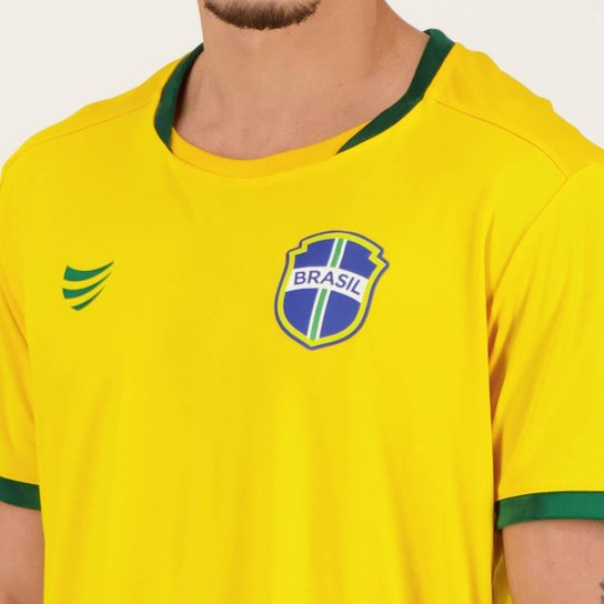 Camisa Super Bolla Copa Ouro Brasil Amarela