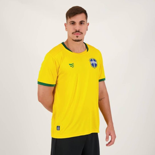 Camisa Super Bolla Copa Ouro Brasil Amarela
