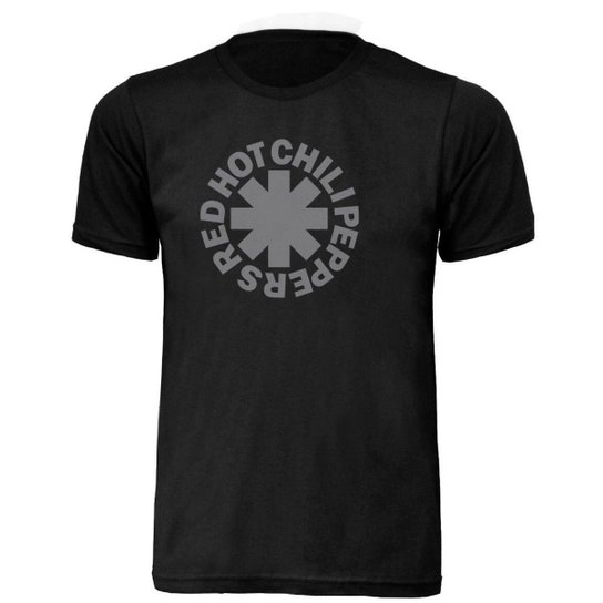 Camisa T-shirt Red Hot Chili Peppers Unissex Adulta - Preto Menor preço em Camisa T-shirt Red Hot Chili Peppers Unissex Adulta - Preto