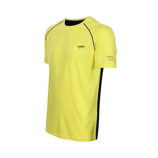 Camisa T-shirt Speedo Raglan Neon - Amarelo Menor preço em Camisa T-shirt Speedo Raglan Neon - Amarelo