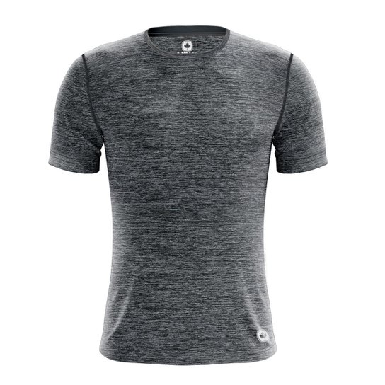 Camisa Térmica Dry Fit Masculina Treino Fitness Proteção UV50 Running - Cinza Menor preço em Camisa Térmica Dry Fit Masculina Treino Fitness Proteção UV50 Running - Cinza