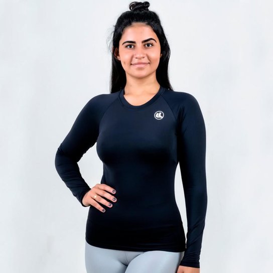Camisa Térmica Esporte Legal Luar Manga Longa Fem - Preto Menor preço em Camisa Térmica Esporte Legal Luar Manga Longa Fem - Preto