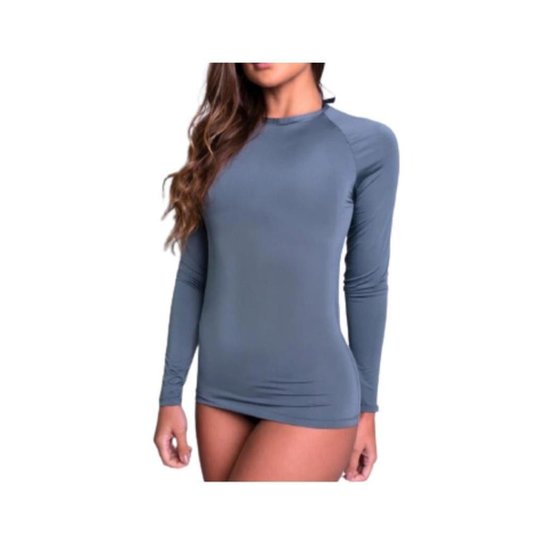 Camisa térmica feminina proteção UV 50 segunda pele - Cinza é ruim? Camisa térmica feminina proteção UV 50 segunda pele - Cinza é boa?