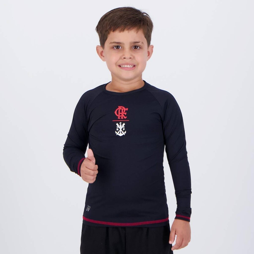 Camisa Térmica Flamengo Guanabara Manga Longa Infantil