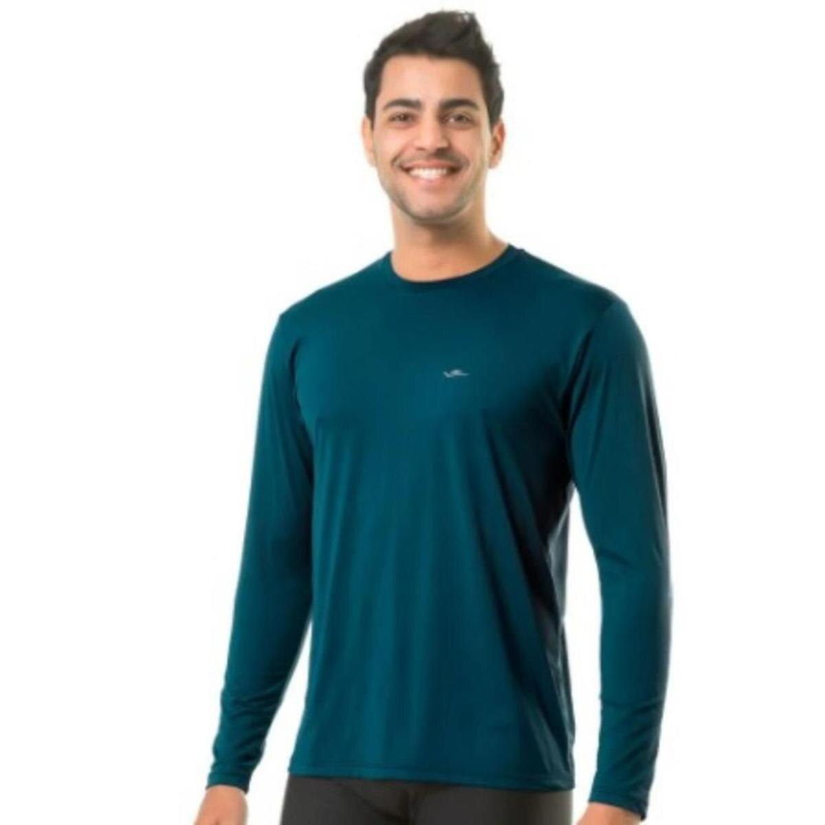 Camisa Térmica Masculina Elite Manga Longa Proteção UV - Cinza | Netshoes