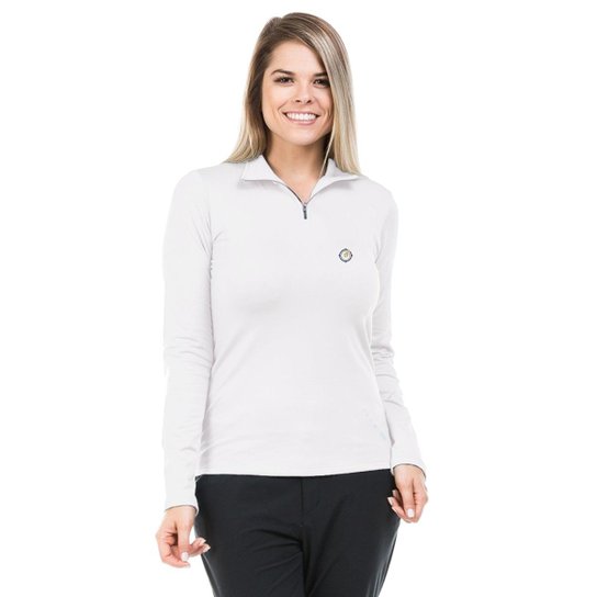 Camisa Térmica para Frio com Gola Alta Extreme UV - Branco