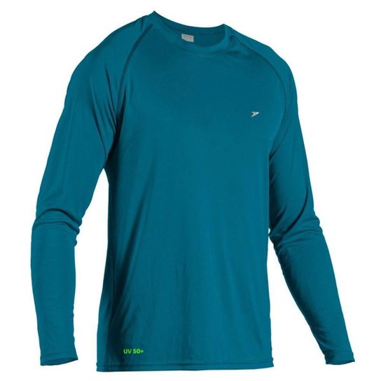 Camisa Térmica Poker Proteção UV50+ Masculina - Azul Menor preço em Camisa Térmica Poker Proteção UV50+ Masculina - Azul