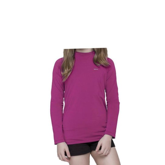 Camisa Térmica Proteção UV Selene Infantil - Rosa Menor preço em Camisa Térmica Proteção UV Selene Infantil - Rosa