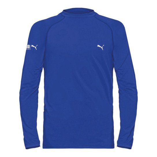 Camisa Térmica Puma UV50+ Manga Longa Infantil - Azul Menor preço em Camisa Térmica Puma UV50+ Manga Longa Infantil - Azul