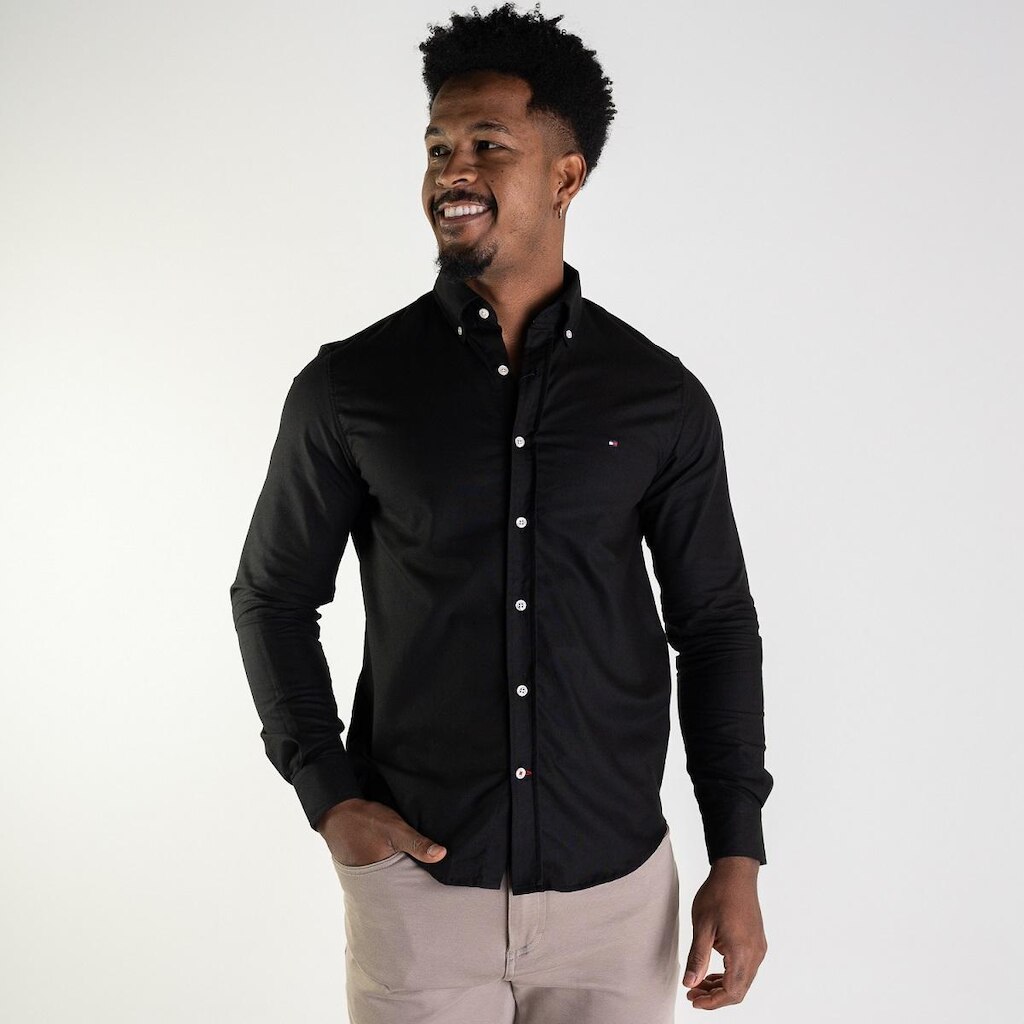 Camisa Tommy Hilfiger Classic Regular Fit Preta