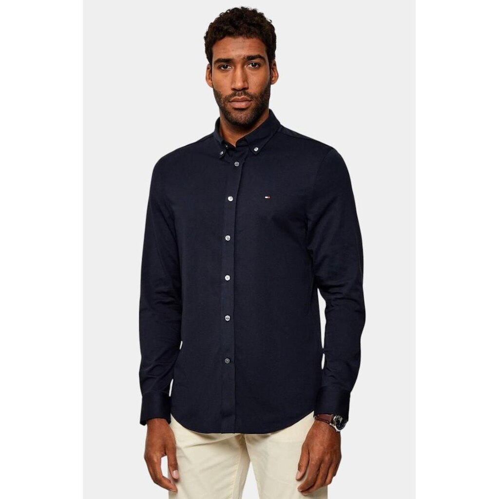 Camisa Tommy Hilfiger Manga Longa Performance Sf Interlock
