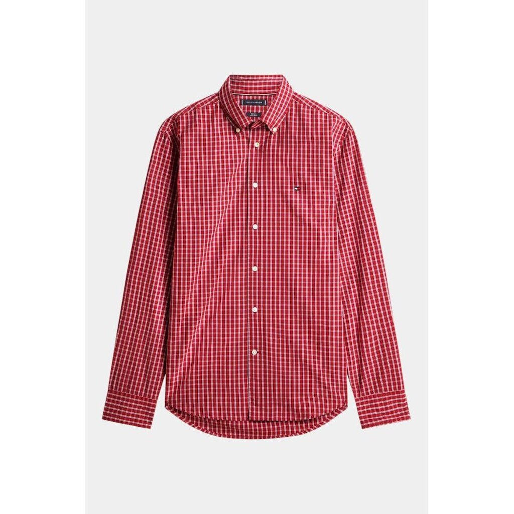 Camisa Tommy Hilfiger Masculina Xadrez Regular Fit Manga Longa