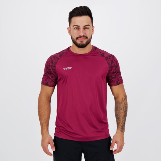 Camisa Topper Fut Titanium 2 - Vermelho Menor preço em Camisa Topper Fut Titanium 2 - Vermelho