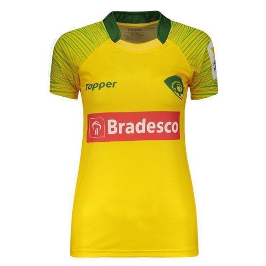 Camisa Topper Rugby Brasil Home 2017 Feminina - Amarelo Menor preço em Camisa Topper Rugby Brasil Home 2017 Feminina - Amarelo