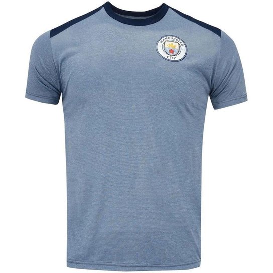 Camisa torcedor Manchester City time Europeu 2021 - Azul Menor preço em Camisa torcedor Manchester City time Europeu 2021 - Azul