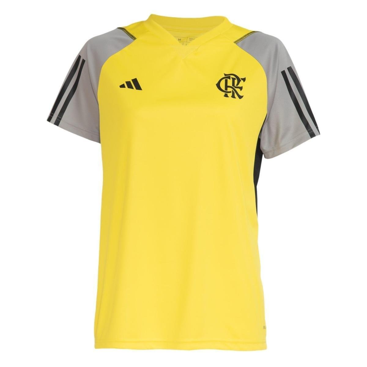 Camisa Treino Flamengo Feminina 24/25 Adidas Amarelo Netshoes