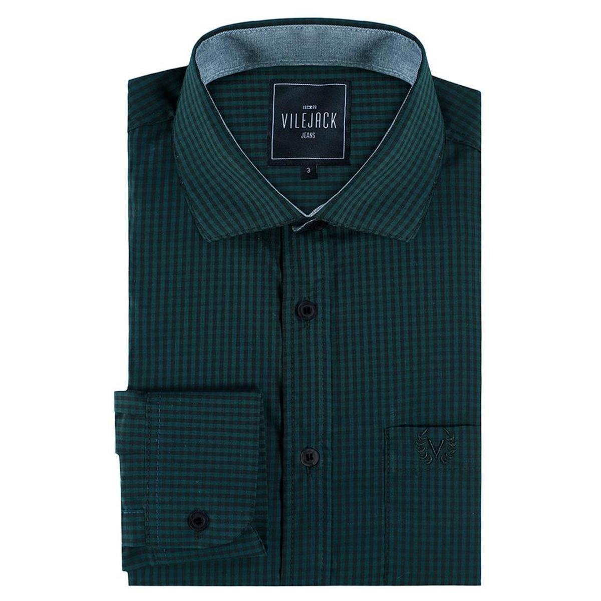 Camisa Tricoline 100% Algodão ML Masculina Vilejack VMTL2514 Menor preço em Camisa Tricoline 100% Algodão ML Masculina Vilejack VMTL2514